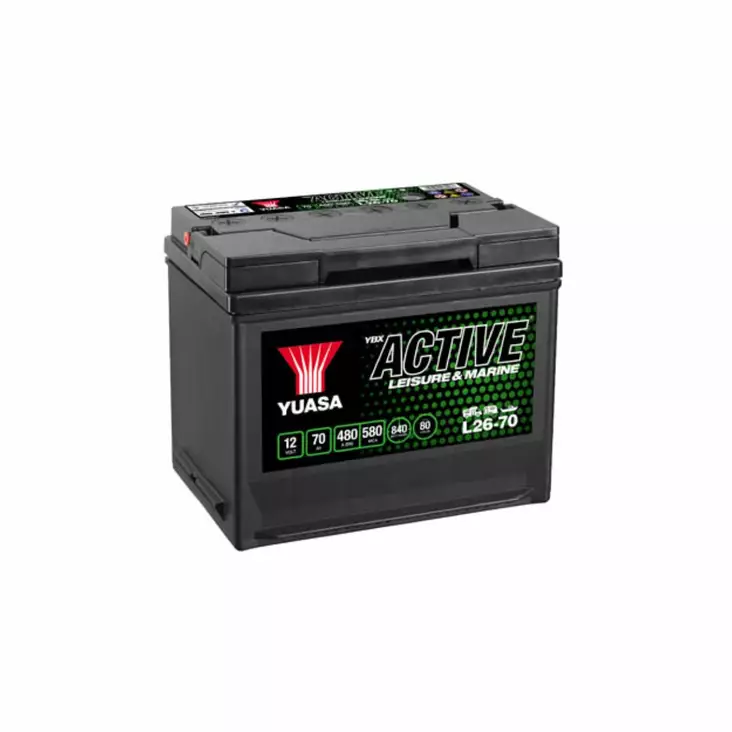 AKKU YUASA L26-70 VAPAA-AJAN AKKU 70AH+ VENEISIIN - Akut veneilyyn - 28080 - 1