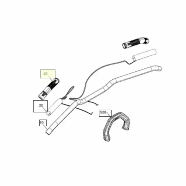 LYNX OHJAUSTANGON TUPPI MUSTA - Lynx ohjaustangot, korokepalat ja kahvat - 20831 - 1