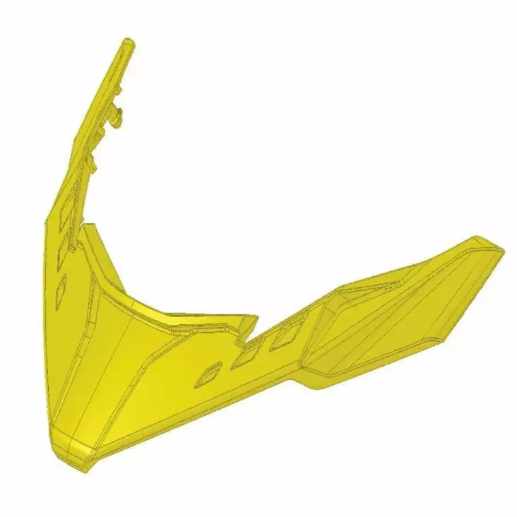 TUULILASIN TUKI SUNBURST YELLOW REV GEN4 (MATALAT TUULILASIT) - Ski-Doo tuulensuojaus ja peilit - 29251 - 1