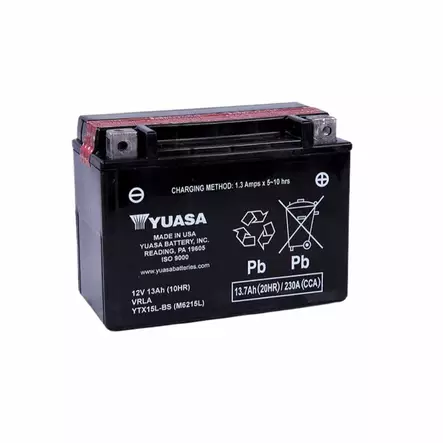 AKKU YUASA YTX15L-BS 12V 13Ah 230A (WET) - Mönkijän akut - 9982 - 1