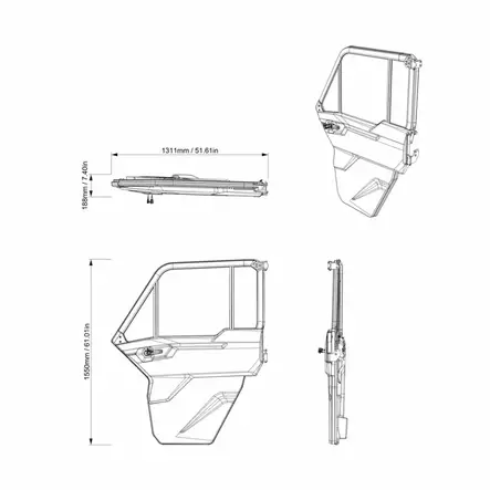 CAN-AM DELUXE KOKO-OVET ETEEN TRAXTER - SSV katot, ohjaamot ja ovet - 30302 - 2