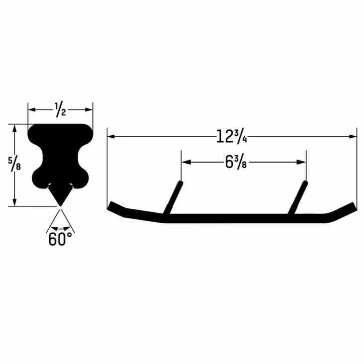 OHJAINRAUTAPARI WOODYS MAVERICK 8" - Ski-Doo sukset, muovit ja ohjainraudat - 29592 - 1