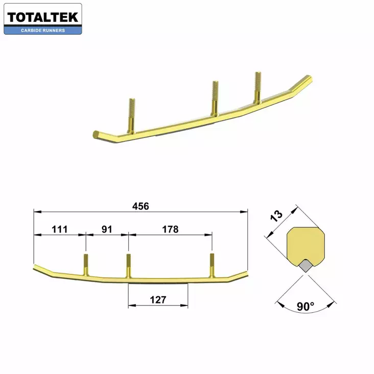 TOTALTEK OHJAINRAUTAPARI UTILITY -> BLADE, BLADE XC - Totaltek ohjainraudat moottorikelkkaan - 19342 - 1