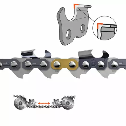 HUSQVARNA TERÄKETJU C85 16" 3/8" 1,5mm 60DL - Husqvarna moottorisahan teräketjut - 33613 - 2