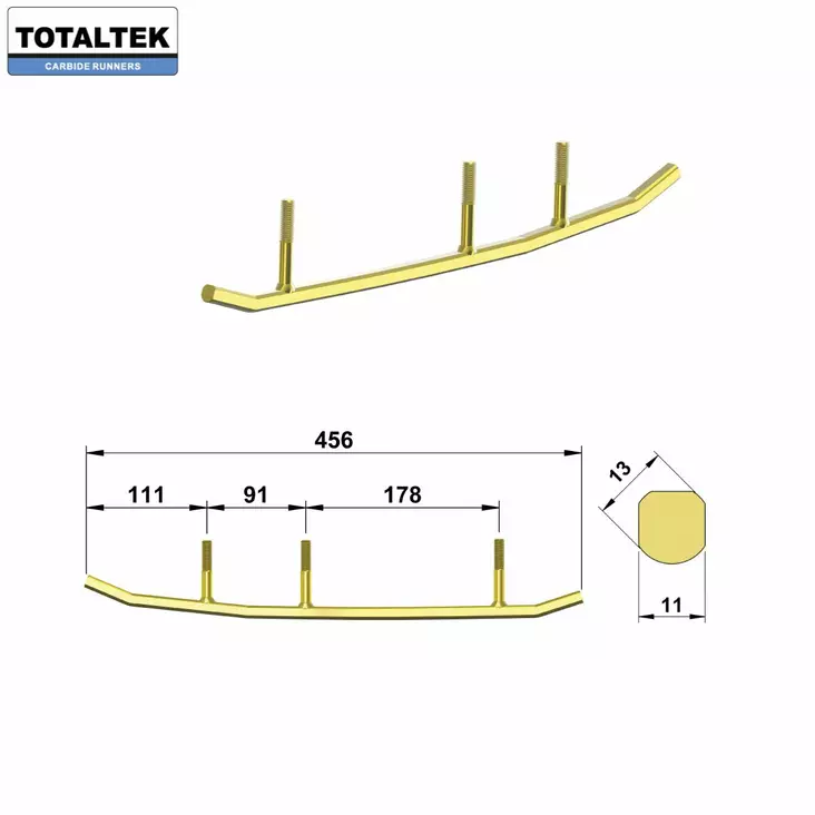 TOTALTEK OHJAINRAUTAPARI ZERO -> BLADE, BLADE XC - Totaltek ohjainraudat moottorikelkkaan - 8254 - 1