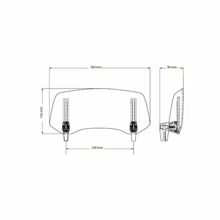 SÄÄDETTÄVÄ TUULILASIN JATKE 2.0 CLIP-ON - Lisävarusteet - 31215 - 2