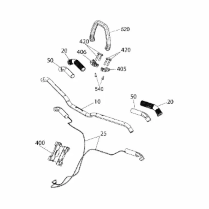 LYNX/SKI-DOO OHJAUSTANGON TUPPI - Lynx ohjaustangot, korokepalat ja kahvat - 905 - 1
