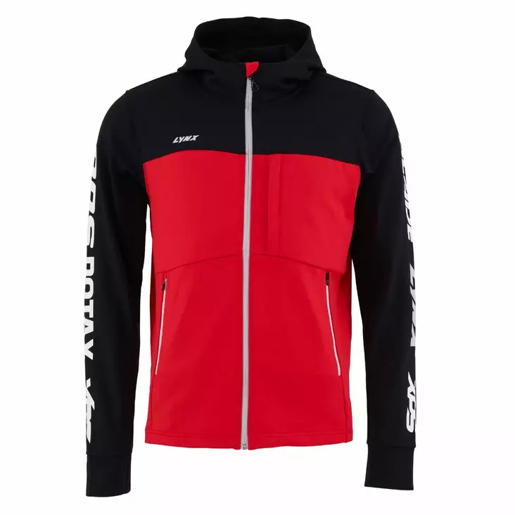 LYNX RE ZIP-UP HUPPARI PUNAINEN MIESTEN - Lynx hupparit, fleecet, takit ja housut - 28607 - 1