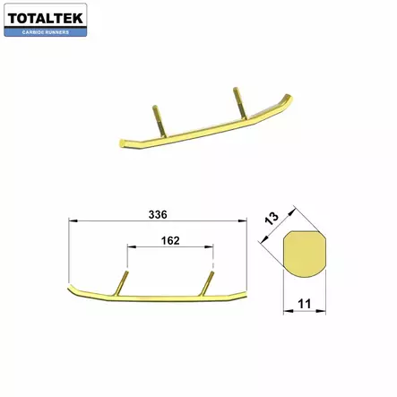TOTALTEK OHJAINRAUTAPARI ZERO -> PILOT 6,9", BLADE DS - Totaltek ohjainraudat moottorikelkkaan - 6078 - 1